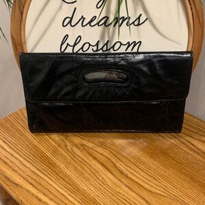 HOBO Black Leather Clutch